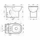 Унитаз-компакт Sanita Luxe Quadro Slim DM (тонкое сиденье дюропласт, микролифт) QDRSLCC01151022
