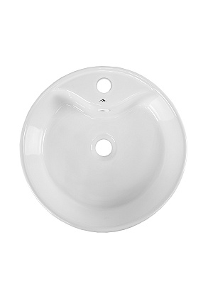 Раковина накладная круглая 41 MONTEREY ZT-8002B с отверстием под смеситель и переливом