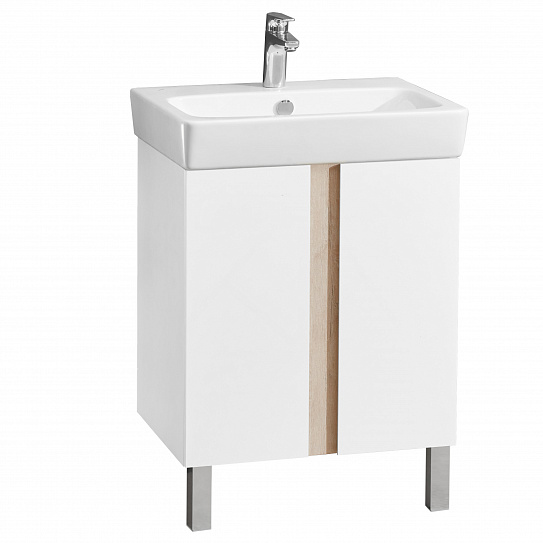 Тумба под раковину Aquaton Кантри 60 белый, дуб верона 1A257401AHB20