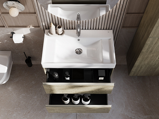 Тумба под раковину Roca Ona 800 темный вяз 2 ящика A857630511