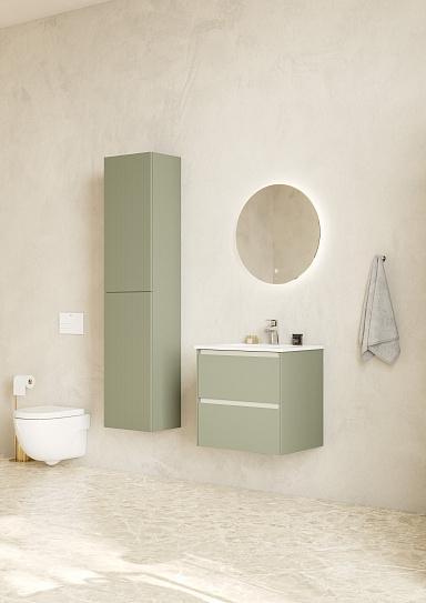 Тумба под раковину Roca Ona Olive 600 оливковый матовый, 2 ящика, ZRU9307859