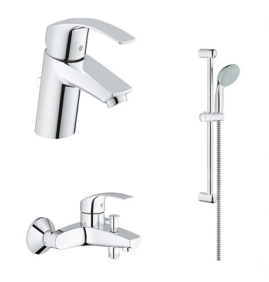 Комплект 3в1 д/ванны GROHE EUROSMART 124446 (душ.лифт27 853000 + ванна33 300002 + тюльп.33 265002)