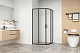 Душевой уголок 100х100 GoodDoor LITE R-100-C-B, черный, четверть круга