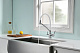 Смеситель для кухни SIEGEN, хром/белый, 213111-CrW, Paulmark
