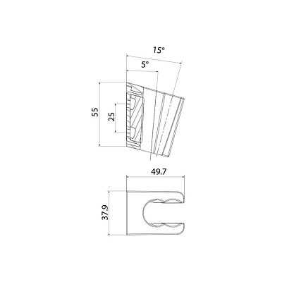 Держатель для лейки Iddis Shower Holder 080BL00i53