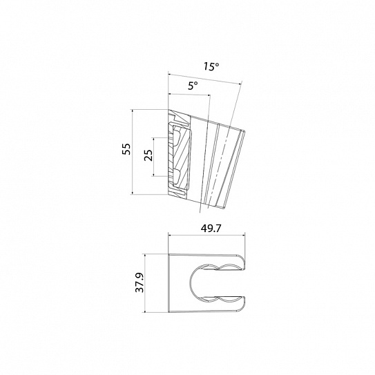 Держатель для лейки Iddis Shower Holder 080BL00i53