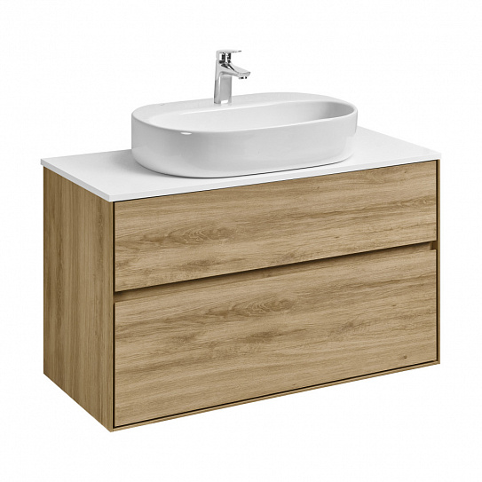 Тумба под раковину Aquaton Либерти 100 дуб эльвезия 1A279601LYC70 (под рак. Элина 100)
