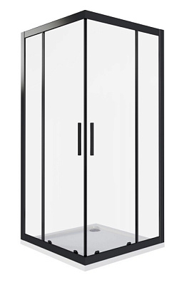 Душевой уголок 100х100 Good Door Cofe CR-100-C-B, квадрат, черный, КФ00007