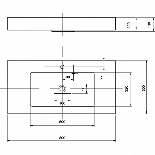 Раковина Акватон Ричмонд 80 1A70593KRD010