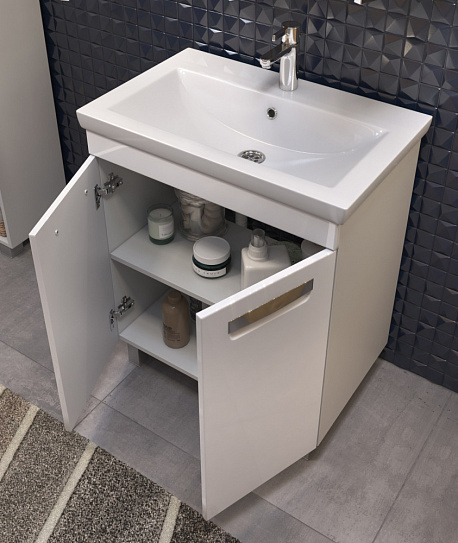 Тумба напольная с раковиной Vigo Plaza 600 tn.PLA.FOS.60.2D