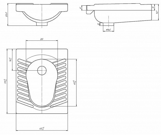 Унитаз напольный Оскольская керамика Чаша Генуя