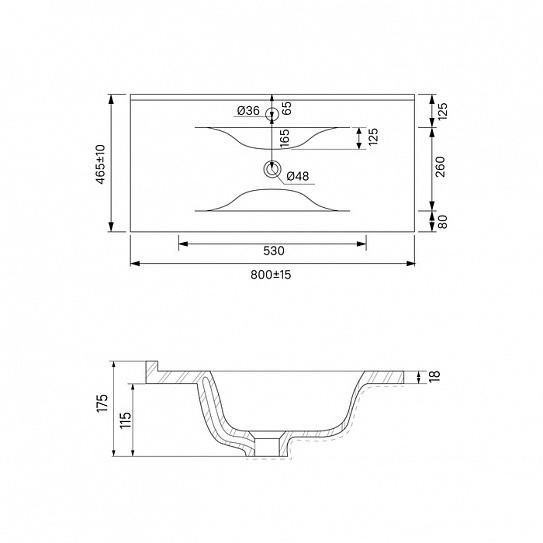 Тумба напольная с раковиной 80 см (0138000i28) Iddis Cloud CLO80WFi95K