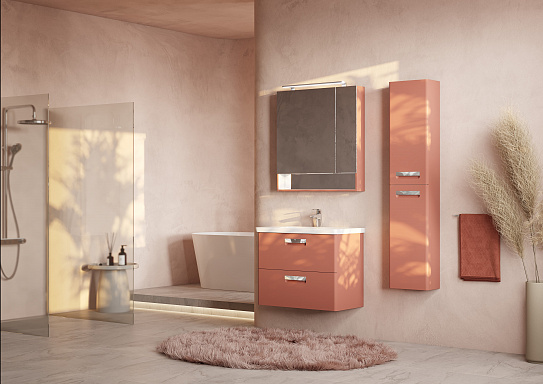 Тумба под раковину Roca The Gap Original 80, 2 ящика, терракота, ZRU9307839