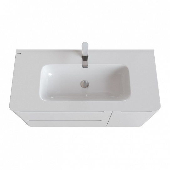 Тумба с умывальником, напольная, белая, 100 см, IDDIS Edifice EDI10WFi95K