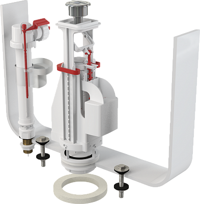 Выпускной комплект с двойной кнопкой,впускной механизм А18 1/2 AlcaPlast SA08ASK 1/2" CHROM