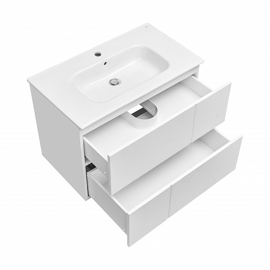 Тумба под раковину Roca Luna 80 2 ящика белый ZRU9307765