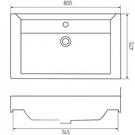 Мебельная раковина 80 OPADIRIS ДРЕЯ 192185 Q800