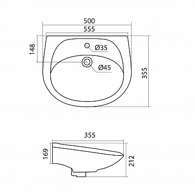Раковина Santek Бриз 50 1WH110451