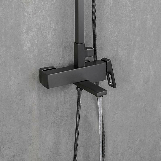 Душевая система с верхним душем, Gappo G2417-9 оружейная сталь