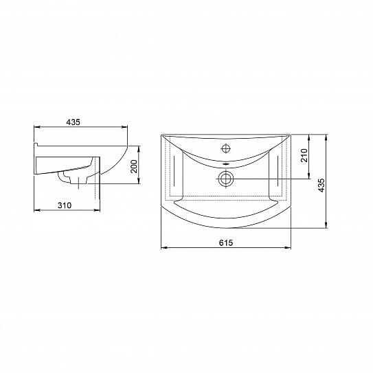 Раковина мебельная AQUATON Грация 60 см131203S0011B0
