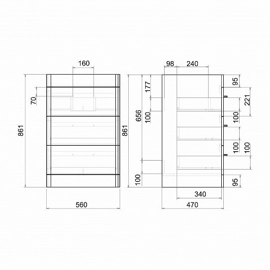 Тумба напольная под стиральную машину MIRSANT Fuji 60 УТ000070391 (раковина Fly-2 120)