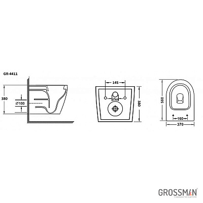 Унитаз подвесной Grossman GR-4411S