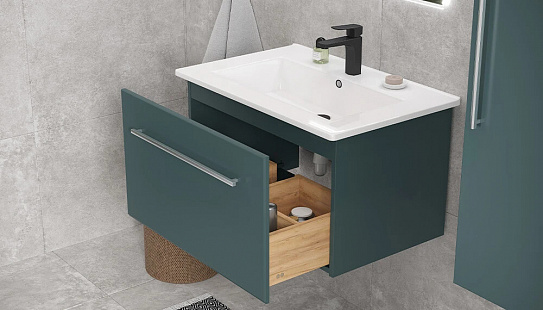 Тумба под раковину Posse 750-0-1 навесная верде Velvex tp POS OSK 751Y верде, дуб золотой (под раковину Оскар 750)