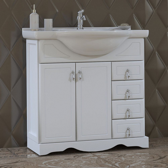 Тумба без раковины Opadiris Клио 80 белый матовый 9003