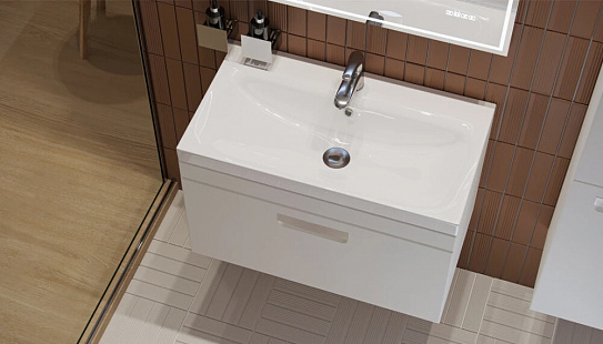 Тумба под раковину Estea 800-0-1 (Moduo) навесная Velvex (раковина в комплект не входит)