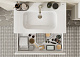 Тумба с раковиной Roca Luna 80 2 ящика ZRU9307765, белый