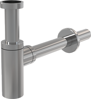 Сифон бутылочный для умывальника AlcaPlast A400  латунь, цвет хром