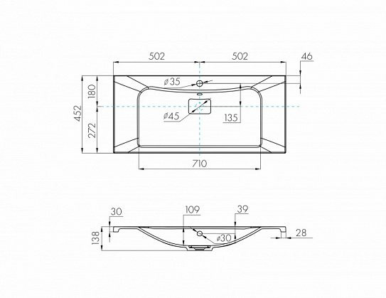 Раковина Акватон Брук 100 1A71333KBC010