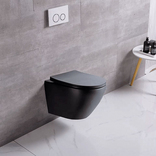 Унитаз подвесной безободковый черный Cerutti SPA SELLA Aria MB CT9160