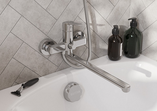 Смеситель для ванны Santek Найра с длинным изливом WH5A12001C001