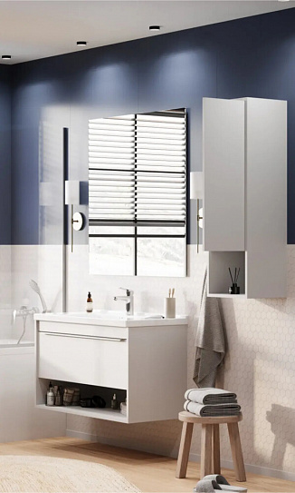 Тумба под раковину Aquaton Хоуп 100 1 створка Белый матовый 1A287401HP2B0 (под ум-к Миранда 100)