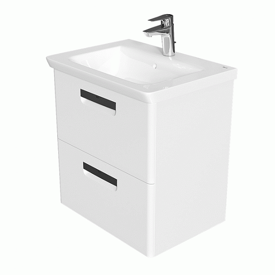 Тумба с раковиной Roca The Gap 60 ZRU9302734, белая матовая