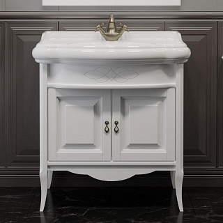 Тумба Opadiris Лоренцо 80, цвет белый без патины