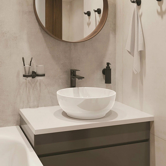 Раковина накладная круглая 40 см Sanita Luxe Art Slim 40 ART40SLWB01S