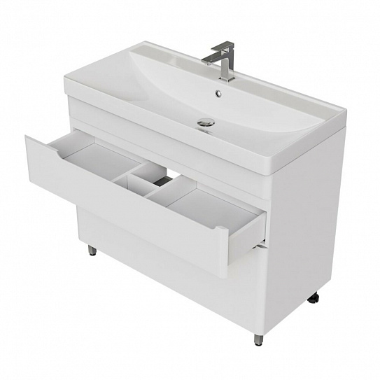 Тумба напольная MIRSANT Flat 100/2 (раковина Astra 100,Line 100) (рак. 268528, 268529 в комплект не входит)