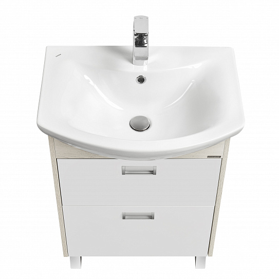 Тумба под раковину Aquaton Бекка PRO 60 белый, дуб сомерсет 1A196601BAC20
