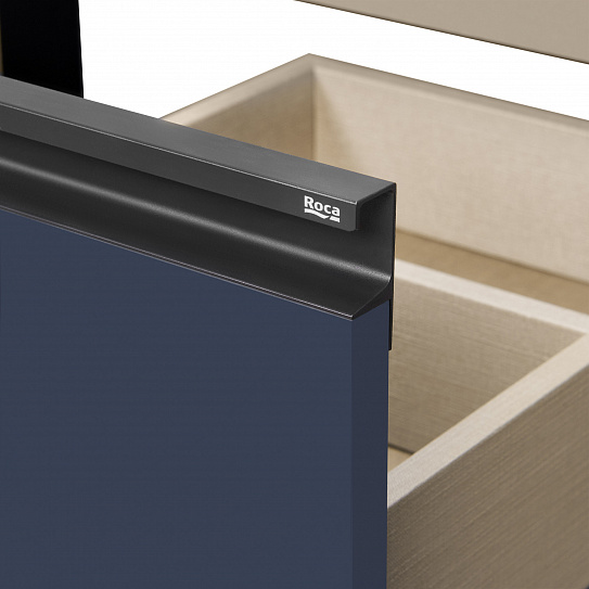Тумба под раковину Roca Domi 80 2 ящика синий матовый ZRU9307868