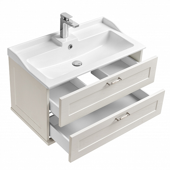 Тумба без раковины Акватон Леон 80 Дуб белый 1A186301LBPS0