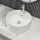 Раковина накладная круглая 41 MONTEREY ZT-8002B с отверстием под смеситель и переливом