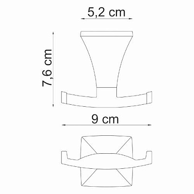 Крючок двойной WasserKRAFT Wern K-2523D