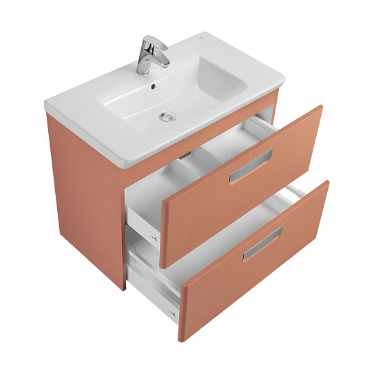 Тумба с раковиной Roca The Gap Original 80 2 ящика ZRU9307839, терракота