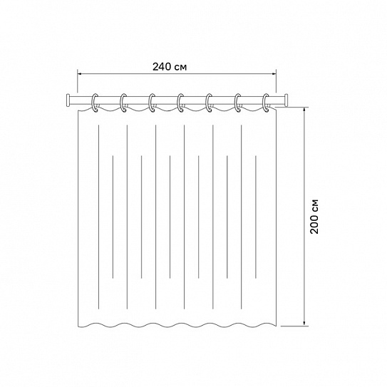 Штора для ванной 200x240 Iddis Base BD03P24i11