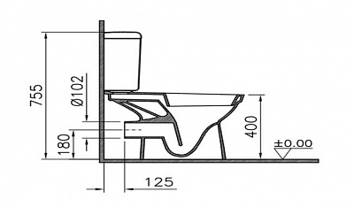 Унитаз-компакт Vitra Eco Normus 9823B099-7204