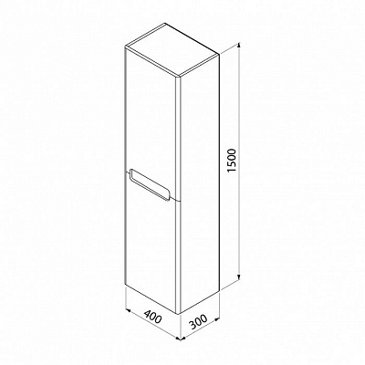 Шкаф пенал в ванную 40 см IDDIS Edifice EDI40W0i98
