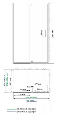 Душевой угол 120х100 Wasserkraft Berkel 48P10