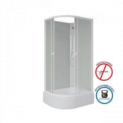 Душевая кабина 100х70х195 Niagara Promo правая P100/70/26R/MT/BK